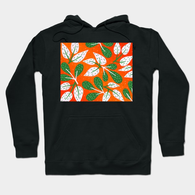 Orange green oshu Hoodie by oshupatterns